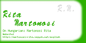 rita martonosi business card